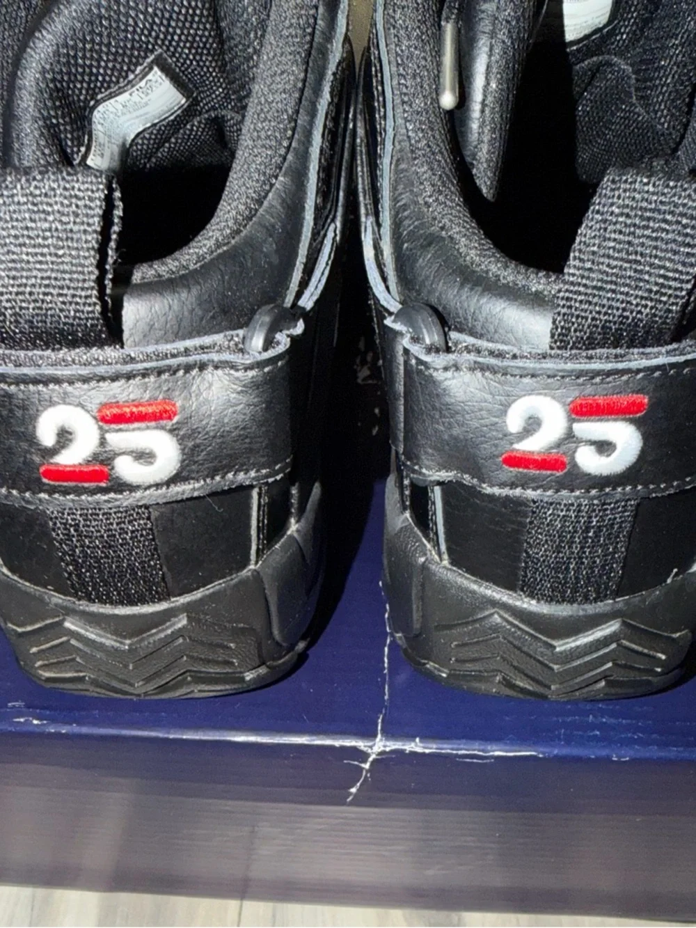 Fila Grant Hill 2 - 25th Anniversary Black High-Top Sneakers with Red Accents - Picture 4 of 9